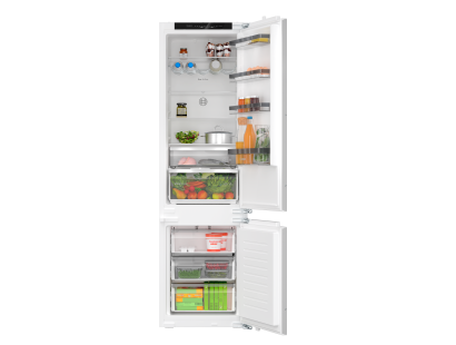 Integrated fridge freezer on sale with water dispenser